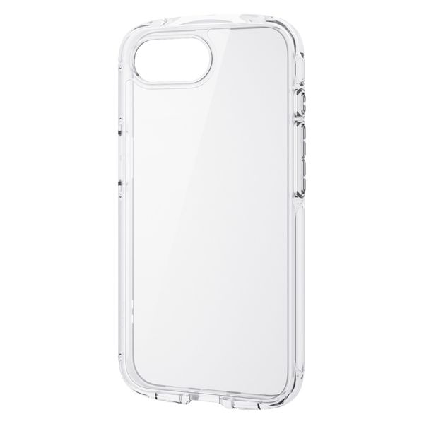 iPhone 16e ケース ハイブリッド  衝撃吸収 メタルステッカー付 クリア PM-A25STSLACR エレコム 1個（直送品）