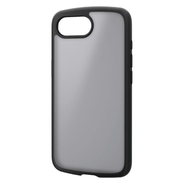 iPhone 16e ケース ハイブリッド メタルステッカー付 マットブラック PM-A25STSLFCBKM エレコム 1個（直送品）