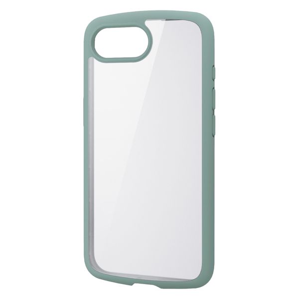 iPhone 16e ケース ハイブリッド 衝撃吸収 メタルステッカー付 グリーン PM-A25STSLFCGN エレコム 1個（直送品）