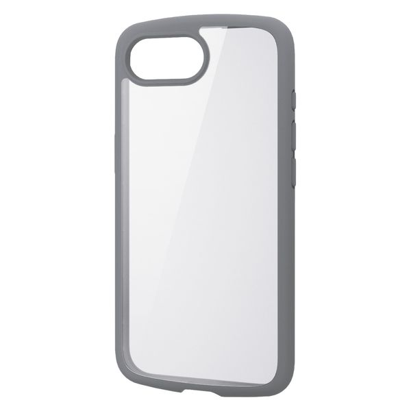 iPhone 16e ケース ハイブリッド メタルステッカー付 グレー PM-A25STSLFCGY エレコム 1個（直送品）