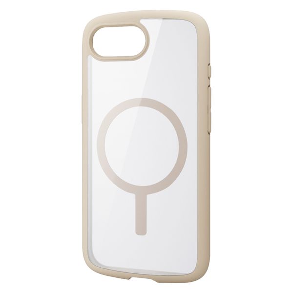 iPhone 16e ケース ハイブリッド 磁力吸着ワイヤレス充電対応 アイボリー PM-A25STSLFCMWH エレコム 1個（直送品）