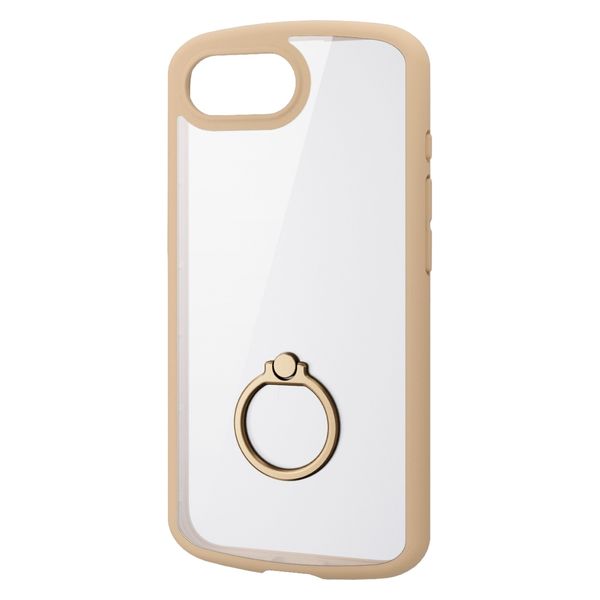 iPhone 16e ケース ハイブリッド  衝撃吸収 軽量 リング付 カフェオレ PM-A25STSLFCRBE エレコム 1個（直送品）