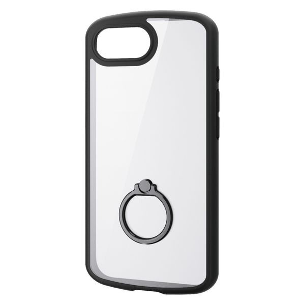 iPhone 16e ケース ハイブリッド  衝撃吸収 軽量 リング付 ブラック PM-A25STSLFCRBK エレコム 1個（直送品）