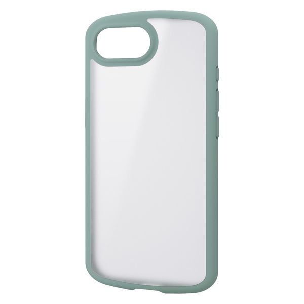 iPhone 16e ケース ハイブリッド 衝撃吸収 メタルステッカー付 グリーン PM-A25STSLFCSGN エレコム 1個（直送品）