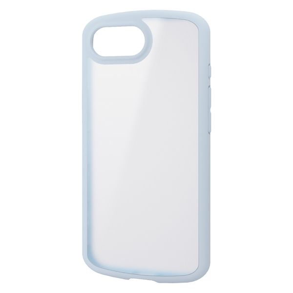 iPhone 16e ケース ハイブリッド メタルステッカー付 ライトブルー PM-A25STSLFCSBU エレコム 1個（直送品）