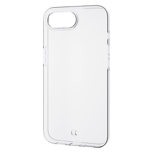 iPhone 16e ケース ソフト 衝撃吸収 薄型 メタルステッカー付 クリア PM-A25SUCTCR エレコム 1個（直送品）