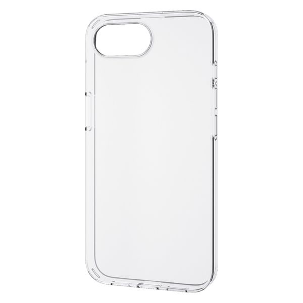 iPhone 16e ケース ソフト 衝撃吸収 メタルステッカー付 クリスタル クリア PM-A25SUCT3CR エレコム 1個（直送品）