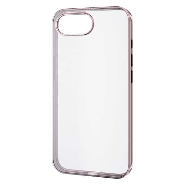 iPhone 16e ケース ソフト 衝撃吸収 メタルステッカー付 ピンクゴールド PM-A25SUCTMPN エレコム 1個（直送品）