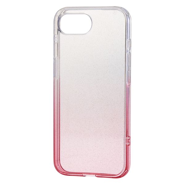 iPhone 16e ケース ソフト 耐衝撃 グリッターグラデーション ピーチ PM-A25SUCWCGPND エレコム 1個（直送品）