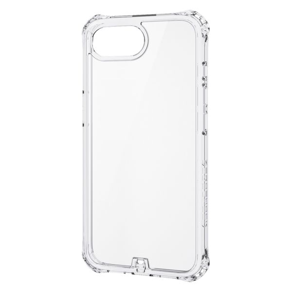 iPhone16e ケース ハイブリッド 衝撃吸収 メタルステッカー付 クリア PM-A25SZEROT2CR エレコム 1個（直送品）