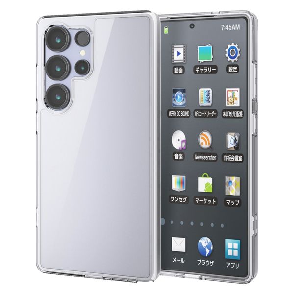 Galaxy S25 Ultra SC-52F ケース ハイブリッド 衝撃吸収 クリア PM-G252HVCKCR エレコム 1個（直送品）