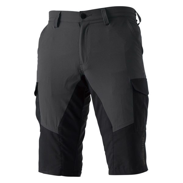 TS DESIGN ハイブリッドサマーメンズショートカーゴパンツ 3L ブラックxチャコールグレー 846045 1着（直送品）