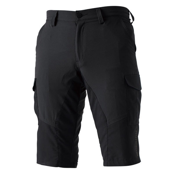 TS DESIGN ハイブリッドサマーメンズショートカーゴパンツ 5L ブラックxブラック 846045 1着（直送品）