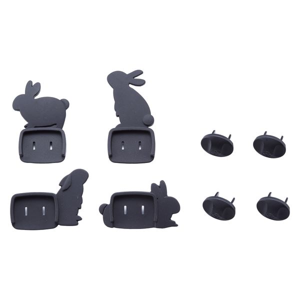 旭電機化成 うさぎのコンセントカバー(4個組) AKN-2104 1式(4個入)（直送品）