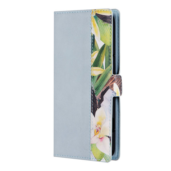 らくらくスマートフォン F-53E 薄型・軽量花柄手帳ケース 「BOOK