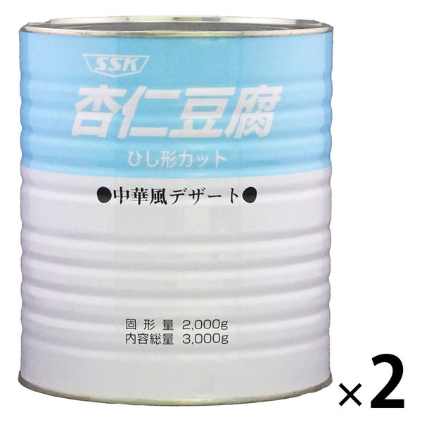 業務用 清水食品 杏仁豆腐 ひし型カット 3kg 1セット（1個×2