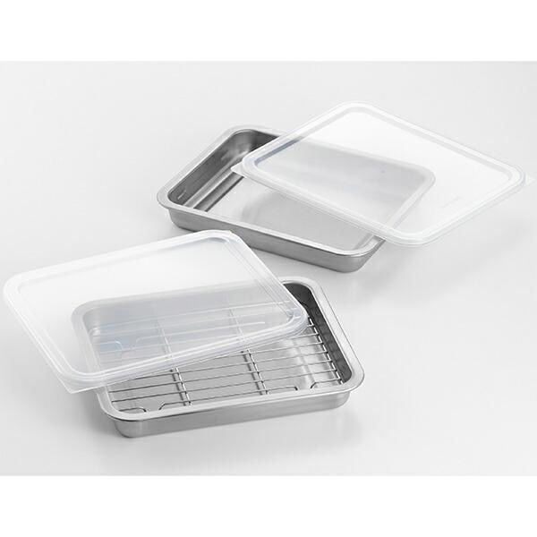 ヨシカワ ステンレス浅型バットセット2P 3810026 1セット
