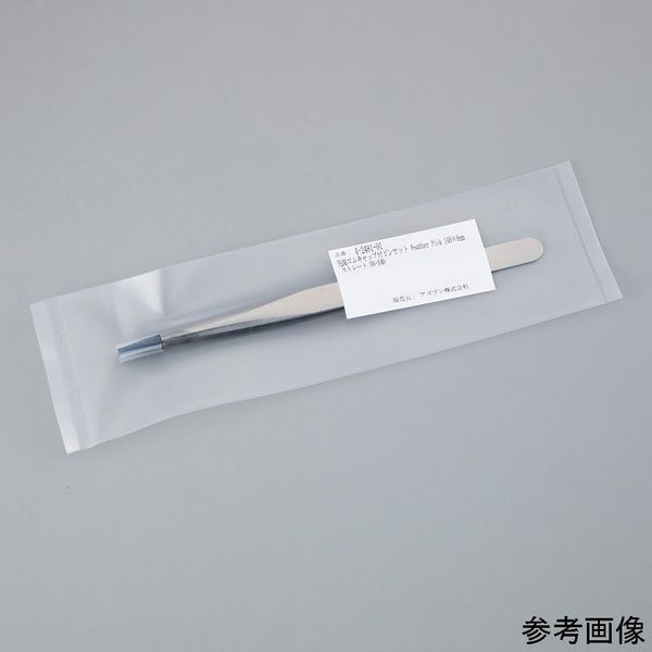 アズワン 先端ゴムキャップ付ピンセット Feather Pick SCC洗浄品 140×8mm ストレート TS-140 1本（直送品）