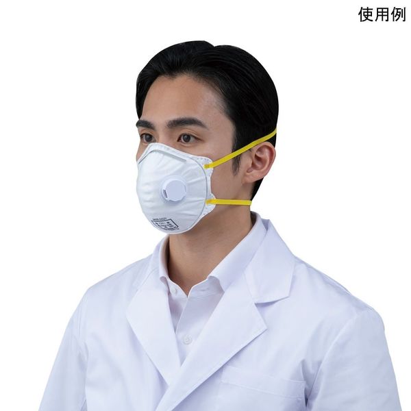 アズワン 折り畳み式防じんマスク DS2 排気弁有 1箱(120枚入) 4