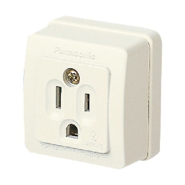 パナソニック Panasonic 接地角型コンセント 125V WK3001W 1台 144-8328（直送品）