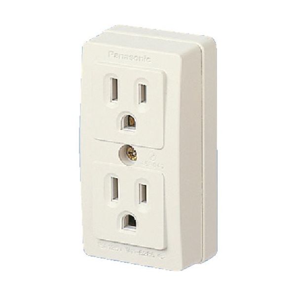 パナソニック Panasonic 接地ダブルコンセント(送り端子付き) WK3004W 1個 158-0001（直送品）