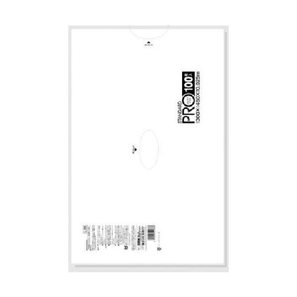 日本サニパック サニパック スタンダートポリ袋15号乳白100枚(0.025mm) L-33 1冊(100枚) 135-1014（直送品）