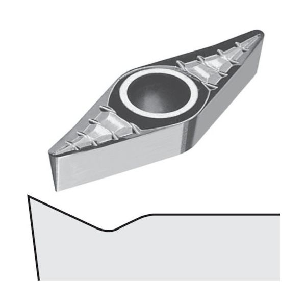 ダイジェット工業 ダイジェット スローアウェイチップ VPGT220516FN-ACBAK20 1セット(10個) 175-4308（直送品）