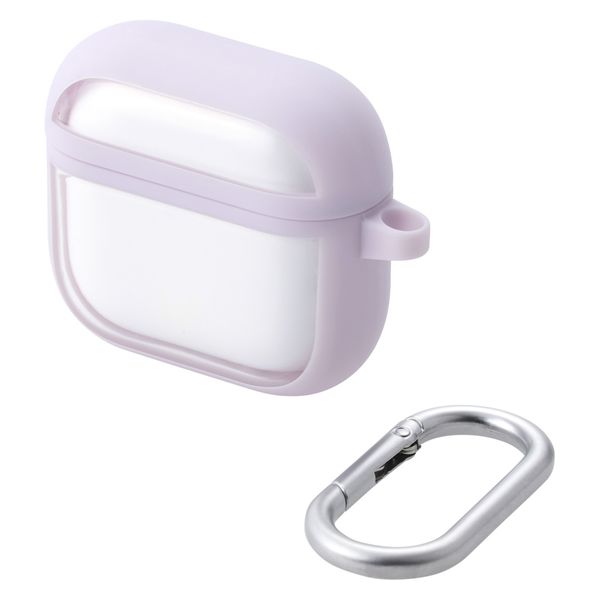 AirPods 4 ケース 用 耐衝撃 カバー 衝撃吸収 落下防止 ラベンダー AVA-AP06TSLFCPU エレコム 1個（直送品）