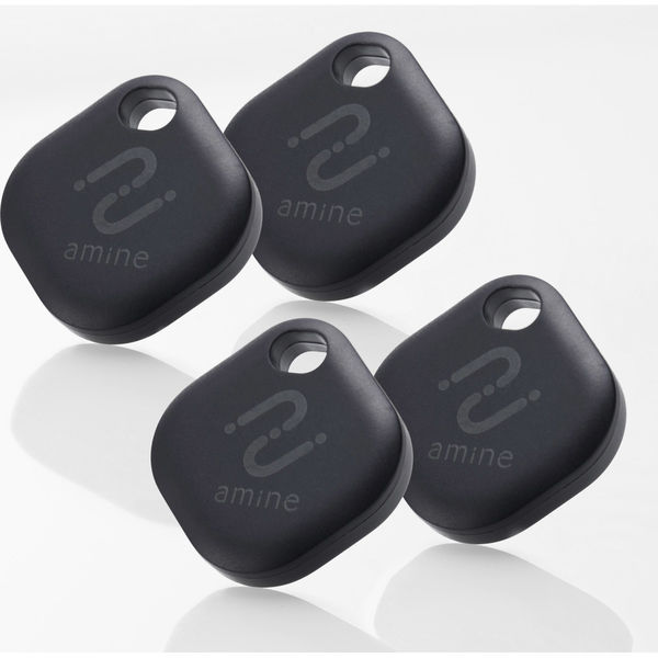 スマートタグ 紛失防止 タグ 4個入り 電池交換タイプ 防水・防塵 ブラック LGT-ELBETG1BKA4 エレコム 1個（直送品）