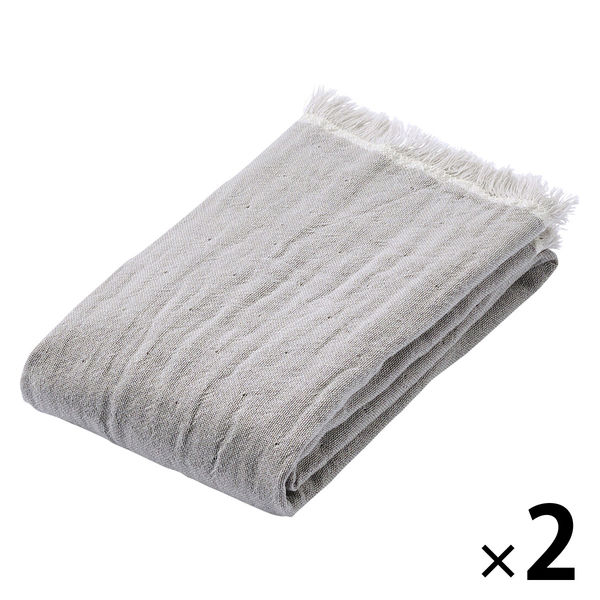無印良品 洗いざらしガーゼフェイスタオル 34×85cm グレー