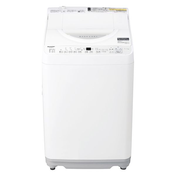 シャープ 【軒先渡し】縦型洗濯乾燥機6.5kg ES-TX6J-W 1台（直送品） 62,817円