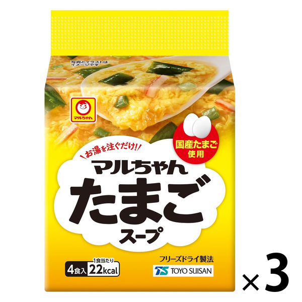 マルちゃん たまごスープ 4食入5.6g×4 1セット（1個×3） 東洋