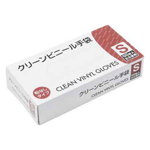ミズムジャパン MISM クリーンビニール手袋 粉なし S 100枚 CP-002 1箱（直送品）