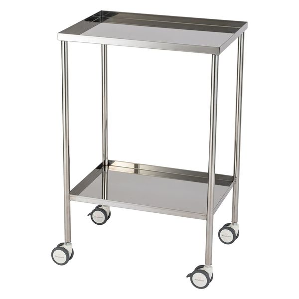 【軒先渡し】松吉医科器械 マツヨシサイレントカート(ハイタイプ) 四方枠付 回診車 SWG-AH04(600X450X925 1台（直送品）