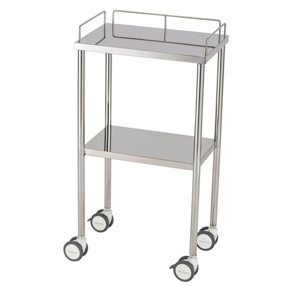 【軒先渡し】松吉医科器械 マツヨシサイレントカート(FL400) 手摺付 回診車 SWG-FL05(450X300X850 1台（直送品）