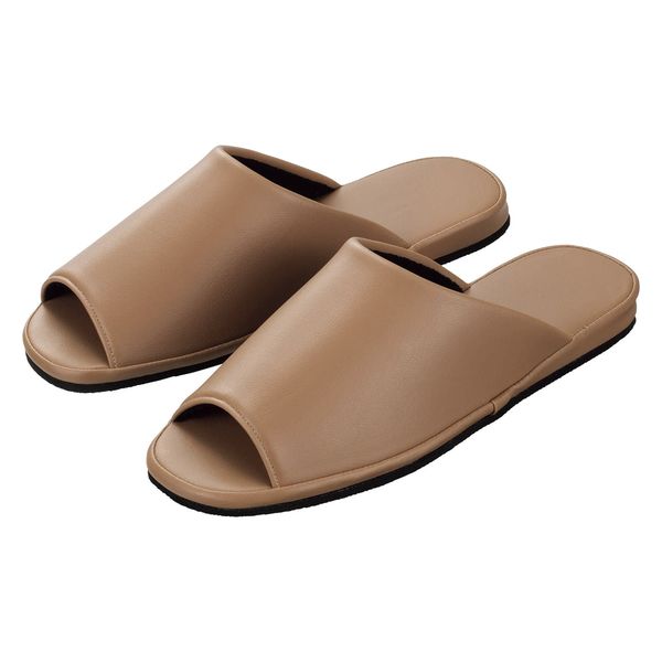 松吉医科器械 マツヨシ スリッパ(抗菌・前開き) キャメル HP-21(27.0CM) 1セット(12足入)（直送品）