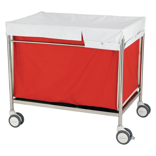 【軒先渡し】松吉医科器械 マツヨシ 蓋付きランドリーカートL MY-WC04L レッド MY-WC04L(886X586X805 1台（直送品）