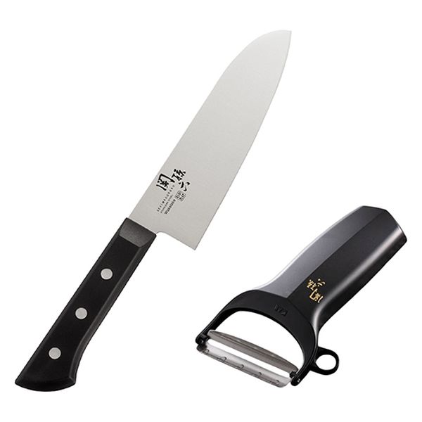 貝印 2点セット 三徳包丁 165mm ピーラー 関孫六 わかたけ
