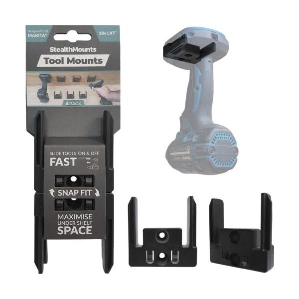 ステルスマウント ツールマウントマキタLXT用ステルスマウント(4個入り)ブラック TM-MK18-BLK-4 1個(4個)（直送品）