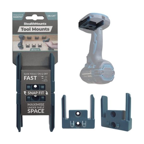ステルスマウント ツールマウントマキタLXT用ステルスマウント(4個入り)ブルー TM-MK18-BLU-4 1個(4個)（直送品）