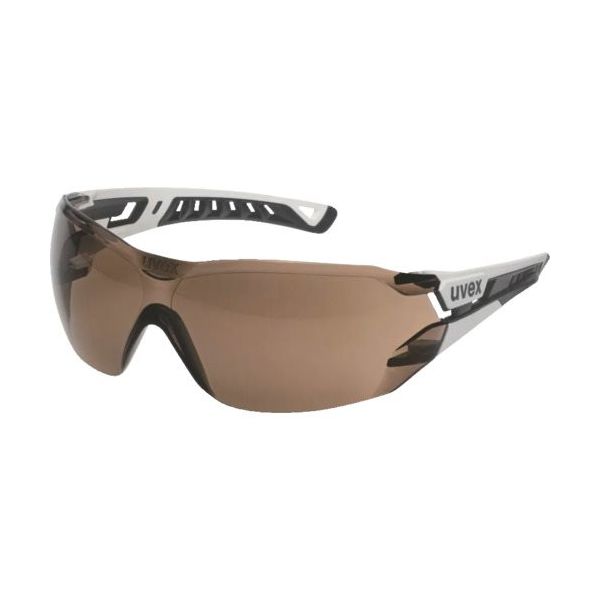 ウベックス UVEX 色付き二眼型保護メガネ フィオスNXT CBR23(ブラウン)ホワイト×ブラック 9128223 1個（直送品）