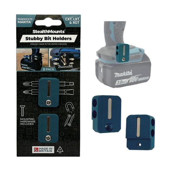 ステルスマウント Stubbyビットホルダーマキタ用(2個入り)ブルー BH-MK-S-BLU-2 1個(2個)（直送品）