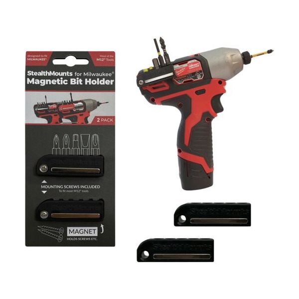 ステルスマウント ビットホルダーミルウォーキーM12用(2個入り)ブラック BH-MW12-BLK-2 1個(2個)（直送品）