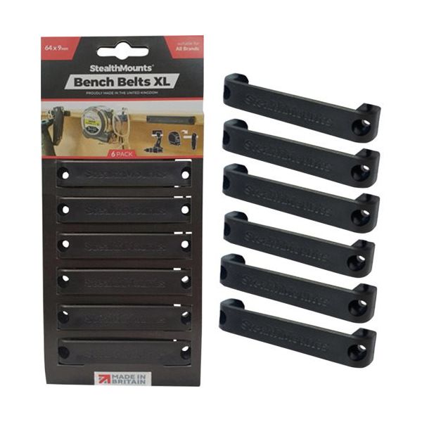 StealthMounts社 ステルスマウント ベンチベルトXL(6個入り)ブラック BB-XL-BLK-6 1セット(6個)（直送品）