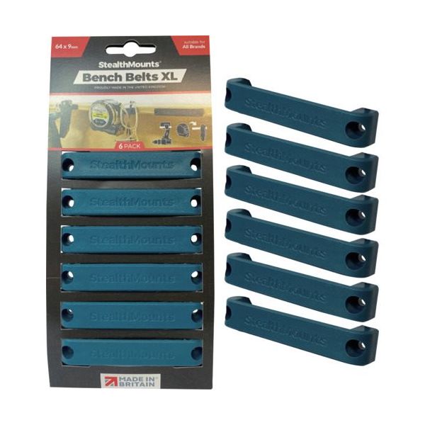 StealthMounts社 ステルスマウント ベンチベルトXL(6個入り)ブルー BB-XL-BLU-6 1セット(6個)（直送品）