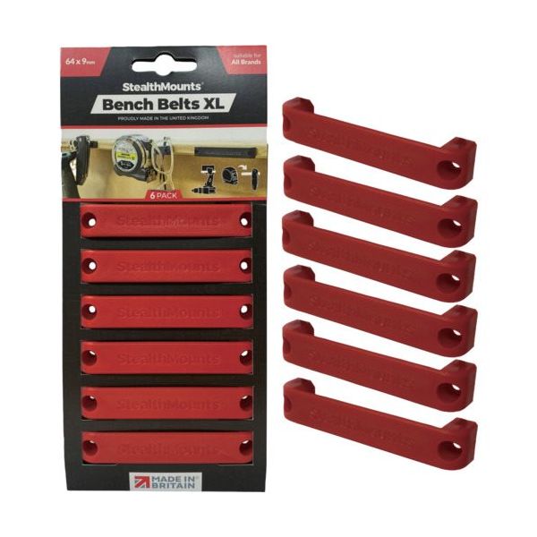 StealthMounts社 ステルスマウント ベンチベルトXL(6個入り)レッド BB-XL-RED-6 1セット(6個)（直送品）