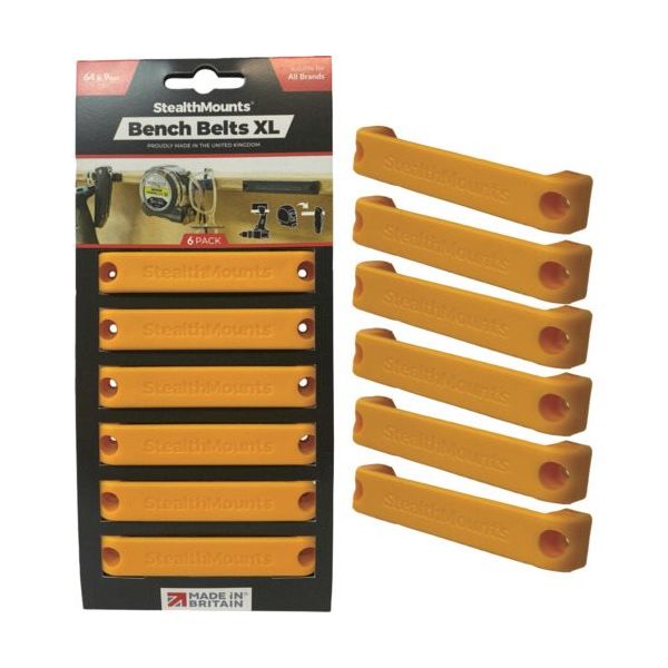 StealthMounts社 ステルスマウント ベンチベルトXL(6個入り)イエロー BB-XL-YLW-6 1セット(6個)（直送品）