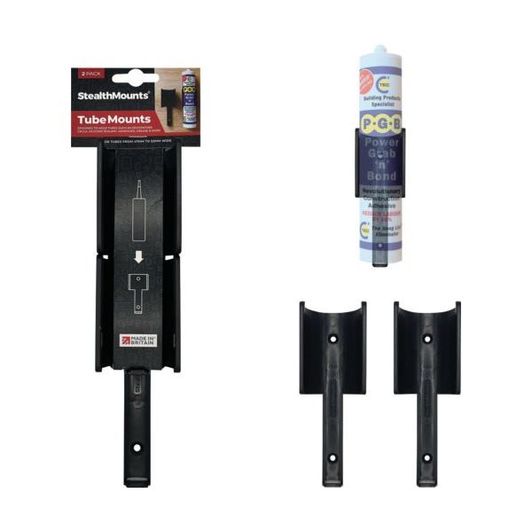 StealthMounts社 ステルスマウント チューブマウントV2(2個入り)ブラック OM-TBE-V2-BLK-2 1個(2個)（直送品）