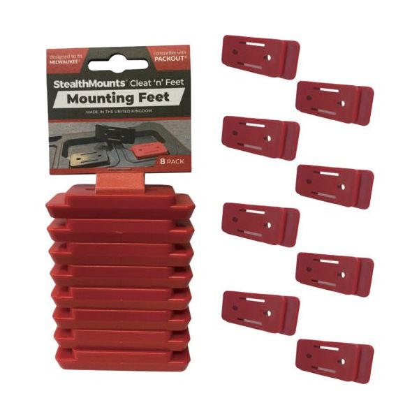 ステルスマウント クレートンフィートマウンティングフィート(8個入り)レッド PAC-F-02-8 1セット(8個)（直送品）