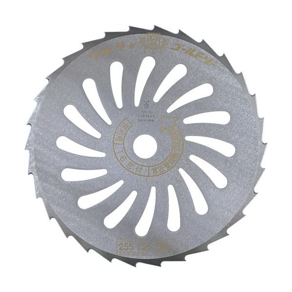 ツムラ 刈払機用刈刃 笹刈刃 16窓付 ミガキ 305×1.25×30P 1437 1枚 534-8922（直送品）